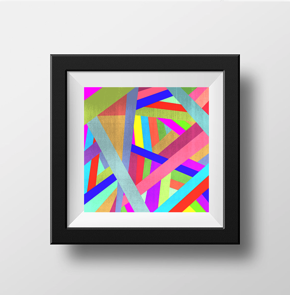 stripes 2 print with frame
