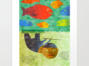 Gone Fishing Giclee Print