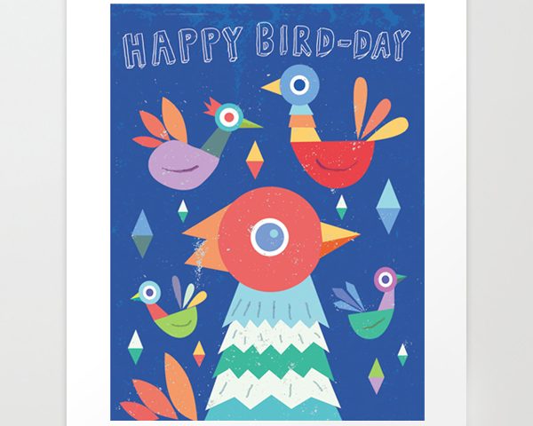 Happy Bird-Day Giclee Print