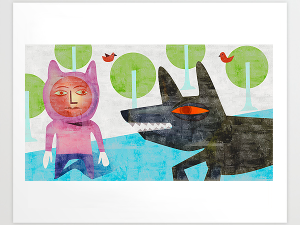 Oops! Big Bad Wolf Giclee Print