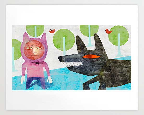 Oops! Big Bad Wolf Giclee Print