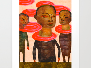 Indigenous in Clouds Giclee Print