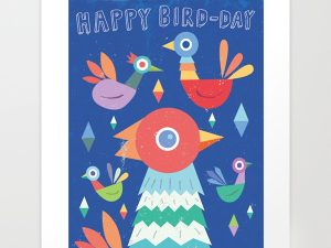 Happy Bird-Day Giclee Print