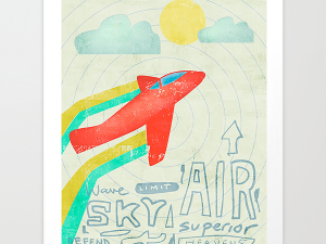 Plane Power Giclee Print