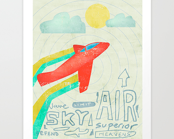 Plane Power Giclee Print