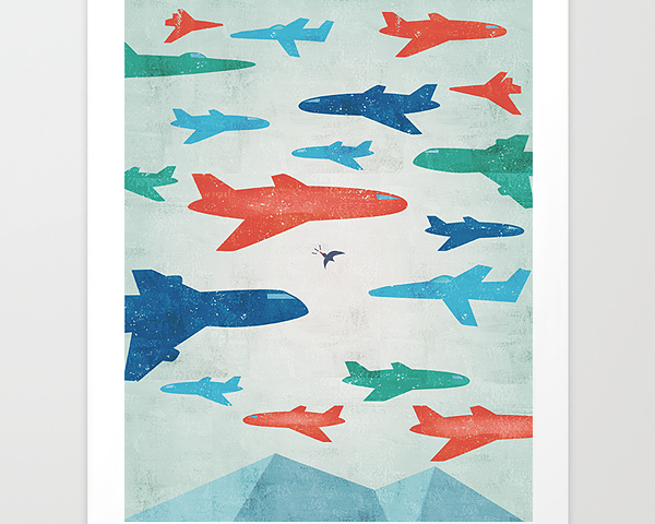 Dog Fight Giclee Print