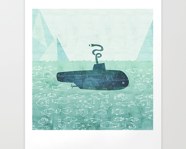Sub Giclee Print