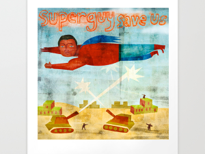 SuperGuy Save Us Giclee Print