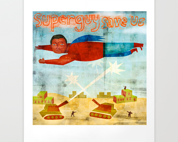SuperGuy Save Us Giclee Print