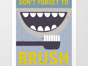 Brush Your Teeth Giclee Print