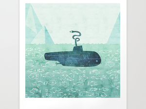 Sub Giclee Print