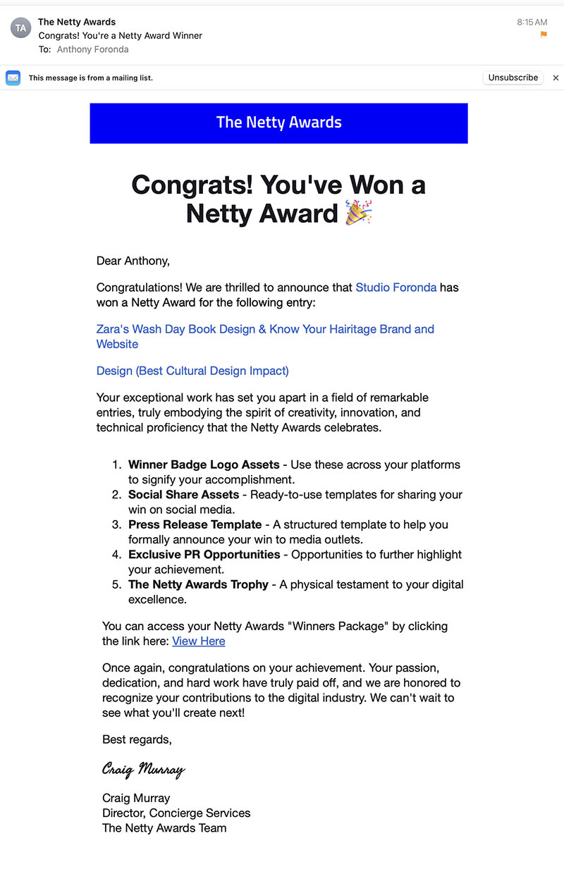 netty_letter Netty Award Winner Letter Image